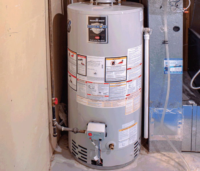 Bradford White water heater installation by Niebuhr Plumbing, Heating, and Air Conditioning in La Crosse, WI.