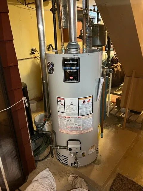 Bradford White water heater installation by Niebuhr Plumbing, Heating, and Air Conditioning in La Crosse, WI.