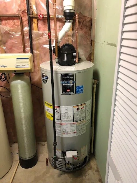 Bradford White water heater installation by Niebuhr Plumbing, Heating, and Air Conditioning.